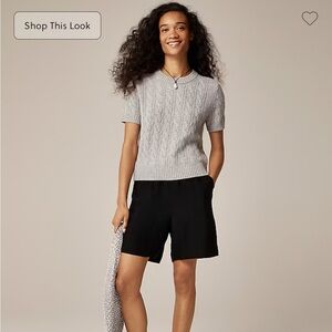 Cashmere Cable-knit t-shirt